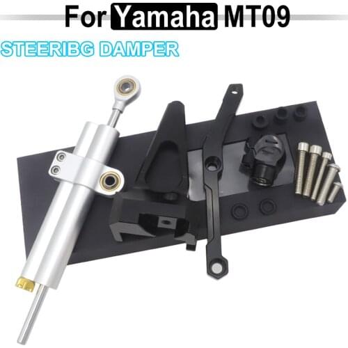 MT09 MT 09 14-17 Full Set of Steering Damper Stabilizer Mounting Bracket Kit for YAMAHA MT-09 2014 2015 2016 2017 Safety Control