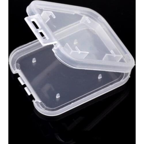 Memory Card Case Transparent SD Memory Card Plastic Storage Retail Package Box T-Flash TF Card Packing Clear Storage Case SN3804