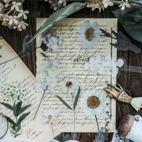 Flower Shop Series Daisy Decorative Stickers Scrapbooking Stick Label Diary Album stationery Vintage plant Sticker Accessories