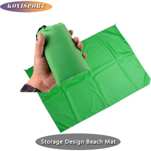 Foldable Polyester Camping large Outdoor Pocket Waterproof Sand Proof Beach Blanket Mat