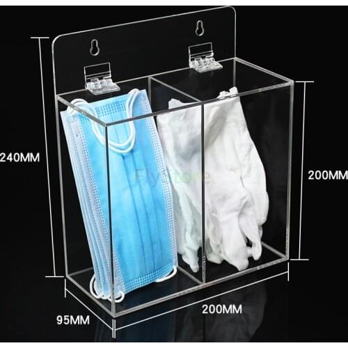 Dental Acrylic box Gloves Dustproof Organize Box Acrylic Clear Tissue Box Disposable Paper Scarf Box