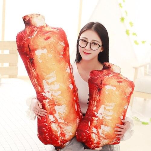 Sushi Egg Tart Ribs Snack Pillow Plush Toy Doll Simulation Funny Office Sofa Cushion Holiday Gift Toys for Children Cushion