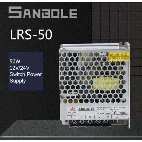 LRS-50-12 Ultra-thin Switching Mode Power Supply DC 50W 24V2.1A Aluminum Metal Shell Conductive