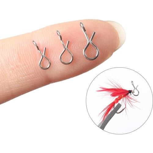 25/50pcs Fly Fishing Snap Quick Change for Flies Hook Lures Fast Connect Snaps Stainless Steel Fishing Accessories