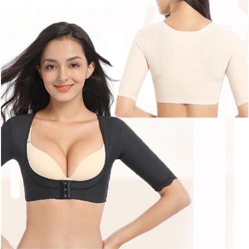 Women Upper Arm Shaper Post Surgical Slimmer Compressions Sleeves Humpback Posture Corrector Shoulder Shapewear Back Support
