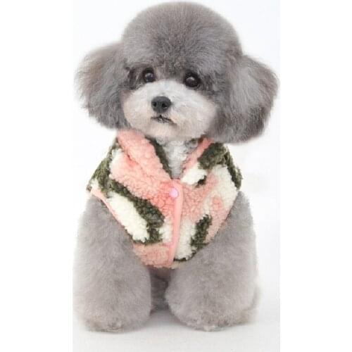 Winter Pet Coat Vest Cat Puppy Small Dog Clothes Jacket Outfit Garment Camouflage Dog Clothes Yorkies Poodle Bichon Clothing New