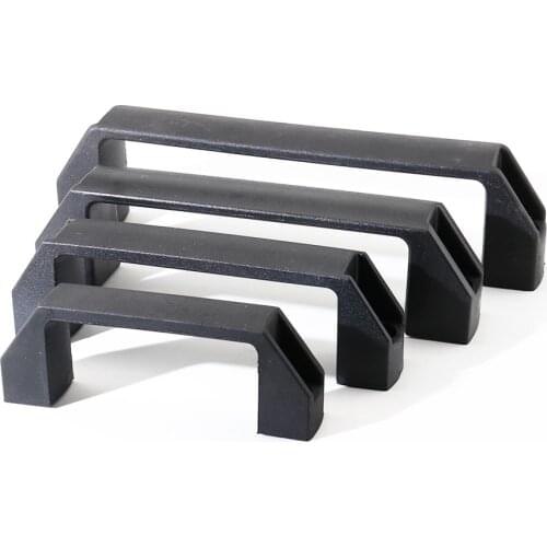 2pieces Plastic Nylon T Slot Black Door Handle for Aluminum Extrusion Profile 2020/3030/4040/4545 Sereis 90mm - 180mm