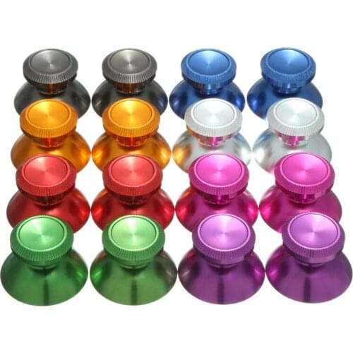 20set Aluminum Metal Analog Joystick thumb Stick grip Cap Replacement for PS4 XBOX ONE Gamepad Controller 2pcs/set