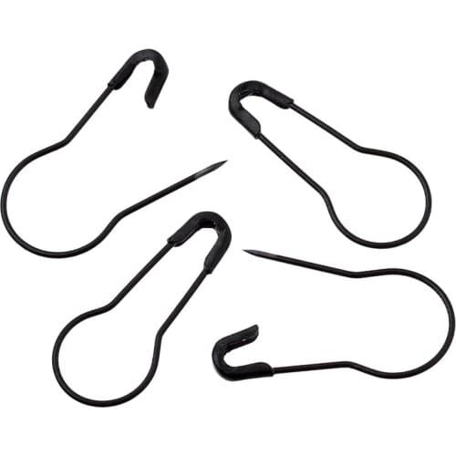 400Pcs Black Safety Pins Flask Gourd Bulb Shape Brooches Jewelry Diy Making Findings Charms Component 21x9mm