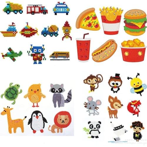5D Resin Full Diamond Mosaic Painting Stickers DIY Kids Toy Stickers Handmade By Numbers Diamond Embroidery Art Cross Stitch