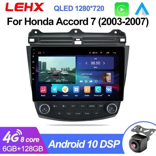 LEHX 10.1 inch 2 din Android 9 2GB RAM Car radio Multimedia Player for Honda ACCORD 7 2003-2007 GPS Navigation 2din dvd Audio