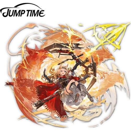 JumpTime 13 x 12.2cm For Arknights Archetto Elite 2 Anime Waifu Sticker Car Decal Fine Decal Car DIY Bumper Window Decoration