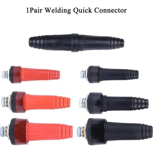 1 Pairs Quick Fitting Male Female Cable Fast Connector Socket Plug Adaptor DKJ 10-25 35-50 50-70 European Style Weld For Dinse