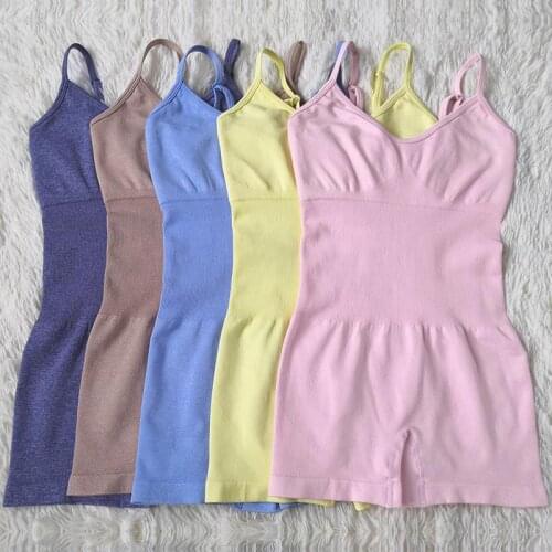 One Piece Seamless Yoga suit Women Workout Sportswear Gym Clothing Jumpsuit Shorts Adjustable Sports Bra Rompers Sports Suit