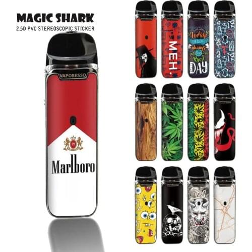 3M Matte Stereo Leaf Stone Wood Cat Skull PVC Sticker Case Cover Film Tape for Vaporesso Luxe Q