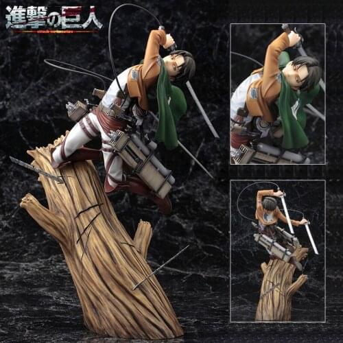 25cm Anime Attack on Titan Figure PVC Levi Ackerman Action Figure Anime Collectible Model Decorations Doll Toys For Children
