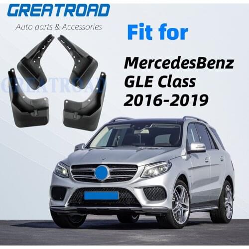 Set Mud Flaps For Mercedes Benz GLE Class W166 2016 2017 2018 2019 W/Running Board Mudflaps Splash Guards Front Rear Mudguards