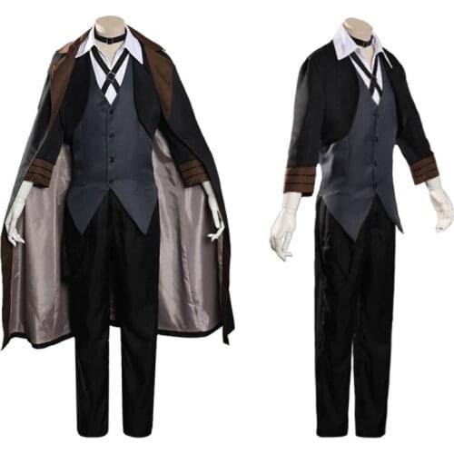 Anime Bungou Stray Dogs cosplay costumes Nakahara Chuya uniform Costume suit++ Halloween costume