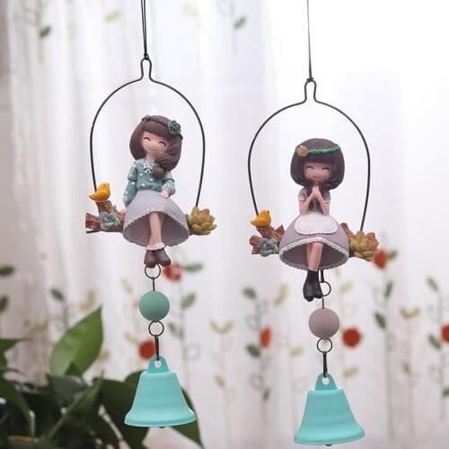 HOT SELLING FLOWER FLOWER GIRL, WROUGHT IRON BELLS HANG ACT THE ROLE OF CREATIVE GIRL ROOM ADORNMENT BEDROOM PURE WIND CHIME
