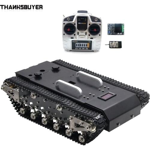 RC Tank Chassis Metal Track Tank with Controller System 30KG Load Capacity WT-200 Assembled