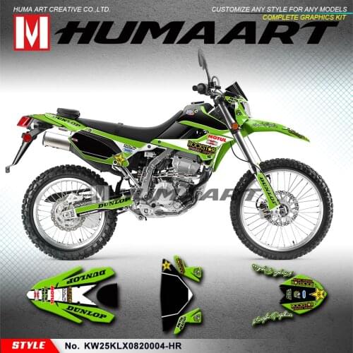 HUMAART Off-Road Decals Graphics Sticker Kit for KLX 250 S D-Tracker X Final Edition 2008 2009 2010 2011 to 2020