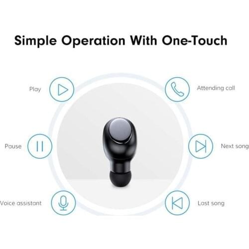 TWS Fingerprint Touch Bluetooth Earphones HD Stereo Wireless Headphones Noise Cancelling Gaming Headset Bluetooth Earbuds