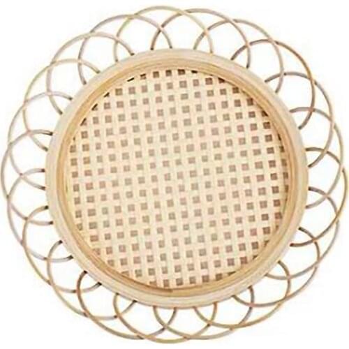 Drink Coaster Cup Bamboo Rattan Living Room Mat Pad Handmade Woven Placemat Natural Home Kitchen Practical