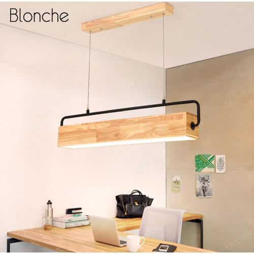 Nordic Wood Pendant Lamp Led Wooden Hanging Lights for Living Room Kitchen Light Fixtures Modern Suspension Luminaire Home Decor