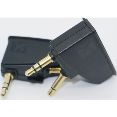 Airplane Headphone Adapter For Bose QuietComfort 2 QC3 QC15 QC25 QC35 SoundLink AE2 AE2W and More Headphones Golden Plated