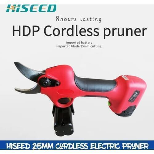 HISEED battery pruner Running time 4-8h electric cordless pruning shears