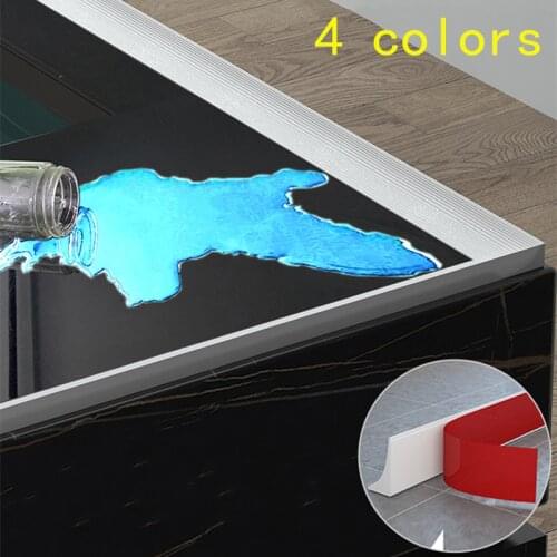 Bathroom silicone water barrier Kitchen Countertop Bendable Stopper Blocker retaining strip Dry And Wet Separation Flood barrier