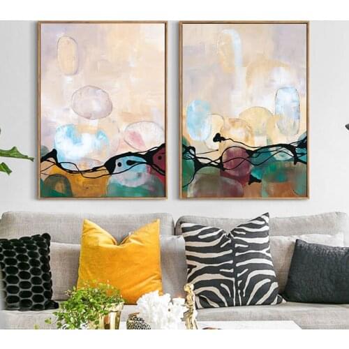 HAOCHU Modern minimalist abstract decoration painting room bedroom background wall restaurant combination artwork poster