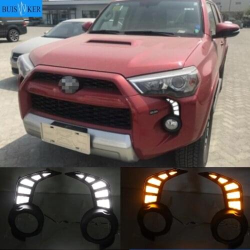 LED DRL Headlights For Toyota 4 Runner 4Runner 2014 - 2021 Daytime Running Light Car Accessories foglights Fog Lamp Decoration