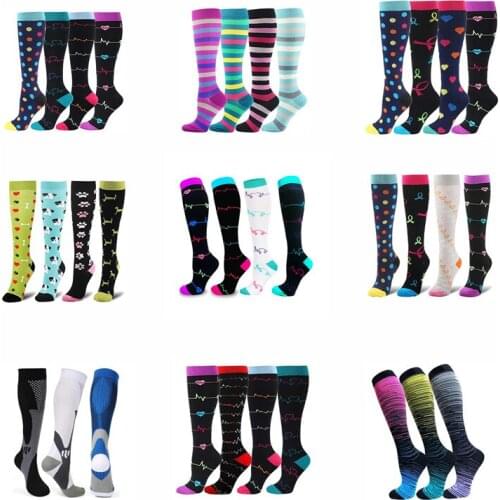 Unisex Compression Socks Dropship Multi Pairs Football Crossfit Socks Wholesales Outdoor Sports Nursing Running Fitness Socks