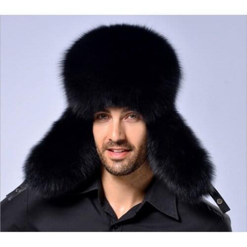 Ushanka 2020 Russian Leather Men Women Fur Faux Ski Cap Winter Warm Unisex Thermal Hat Cossack Trapper Hats