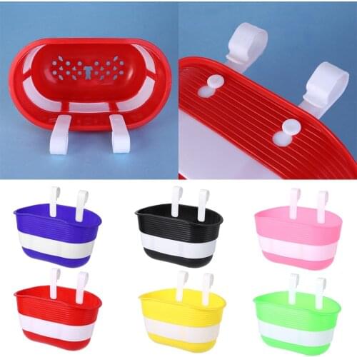 QILEJVS 1PC Bicycle Basket Children Bike Plastic Hanging Front Handlebar Carrier Saddlebag Children Bike Accessories