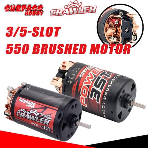 Surpass 550 Brushed Motor Waterproof Brush Motors 3 Slot 5 for 1/10 1/12 1/14 1/16 Rc Car Crawler Truck Buggy Traxxas Trx4 Scx10