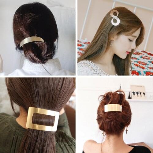 2020 New Popular Fashion Geometric Metal Hairpins Women Girls Hair Clips Pin Barrettes Accessories Hairgrip Hairclip Headdress