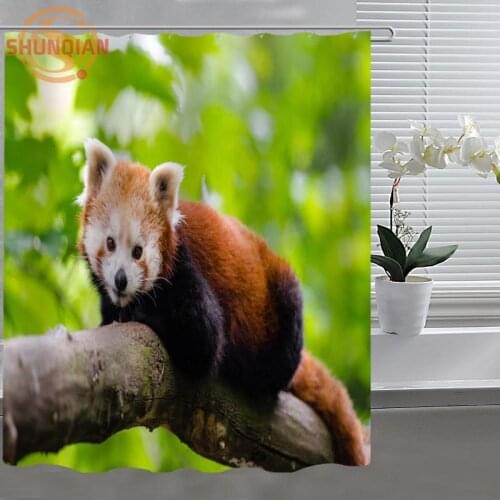 Red Panda Animal seriesShower Curtain Fabric polyester Custom Shower Curtain With Hooks H328&j40o