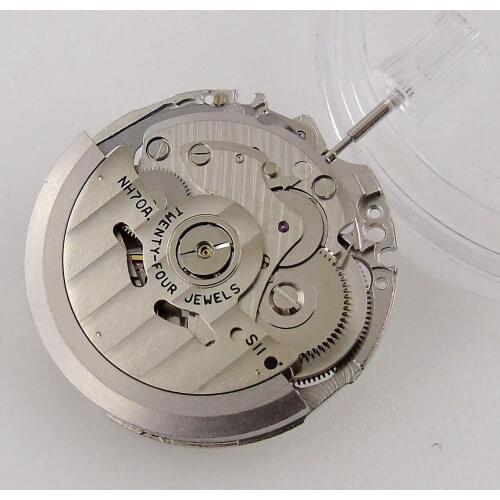 BLIGER Watch Parts Genuine NH70A Watch Automatic Movement 24 Jewels Hollow Steel Face