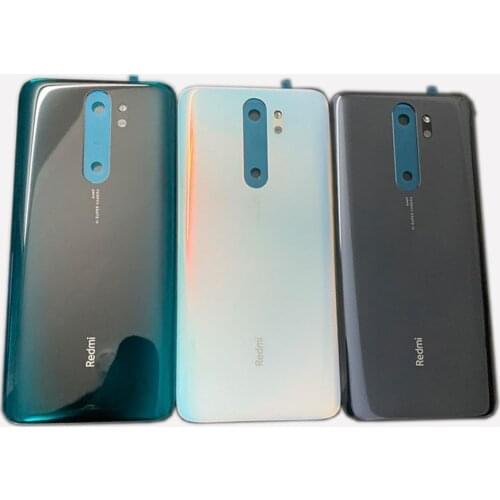 100% Original glass For Xiaomi Redmi note 8 pro Back Battery Cover door Case Rear Housing note 8pro battery Cover