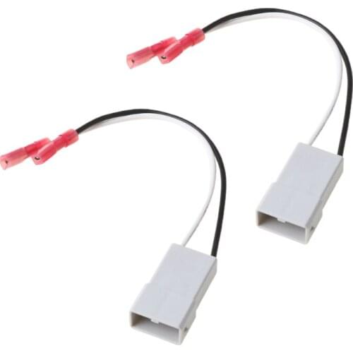 2Pcs Speaker Wire Harness Connects to OEM Adapter Plug Connector Wiring Cable Adaptor For HONDA