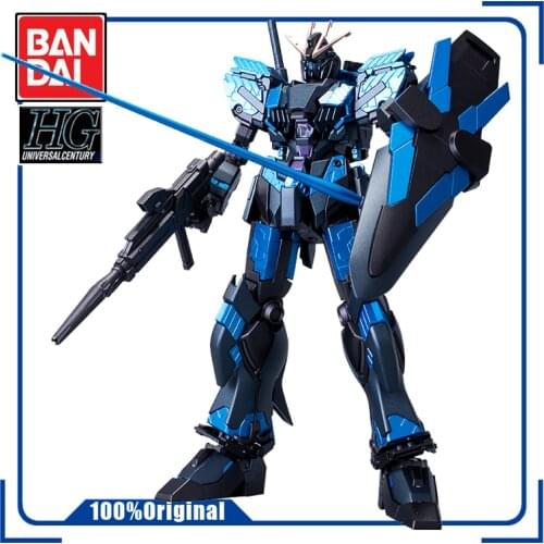 BANDAI HG 1/144 NARRATIVE GUNDAM NT-C Change The Bright Blue Metal Surface Assembly Model Action Toy Figures Childrens Gifts