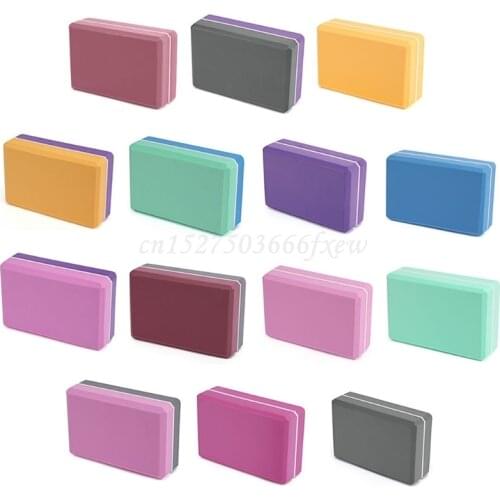 Yoga Block EVA Foam Brick Exercise Pilates Stretching Aid for Fitness Sport Gym Workout Tool
