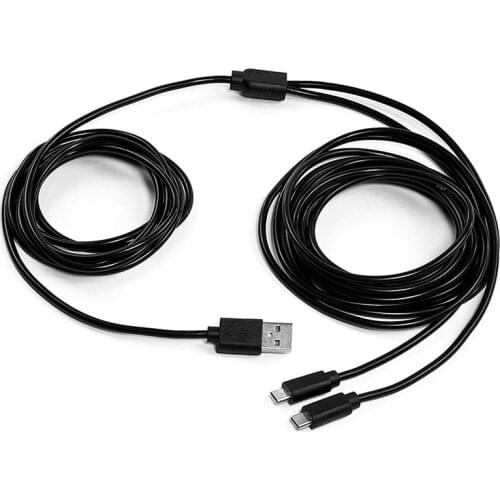 Dual USB C Charger Cable for PS5 Dualsense 10 Feet (3 Meters) Fast Charging USB Type A to Bifurcated USB C Cable
