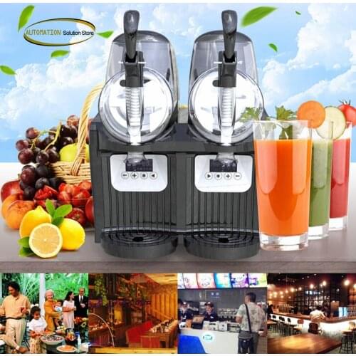 2 Tank Electric Automatic Slush Make Machine Soft Ice Slush Sand Ice Tea Juice Making Machine Commercial Use TKX-2.5L*2