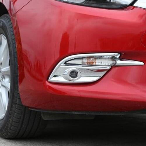 For Mazda 3 M3 Axela 2017 2018 Chrome Front Fog Light Lamp Foglight Cover Molding Trim Sticker Exterior Accessories Car Styling