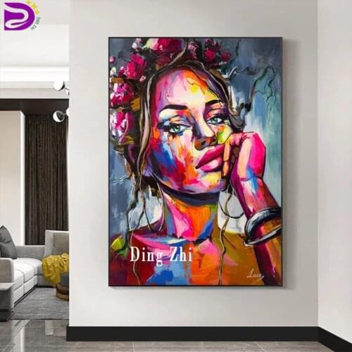 Colorful Graffiti Woman Diamond Painting Cross Stitch Full Square Round Drill 5D Diamond Mosaic Portrait Diamond Embroidery Sale