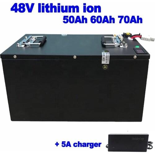 48V 50Ah 60Ah 70Ah Li-ion Lithium Battery Pack 2500W for Electric Bicycle scooter ebike EV forklift AGV Telecom base station