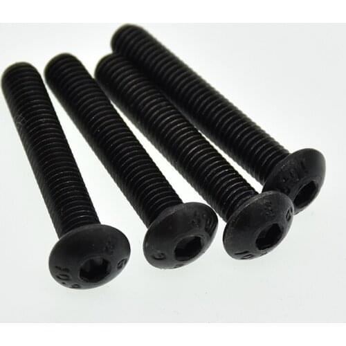 M10*(16/20/25/30/35/40/45/50/60/70/80/90/100)mm black Iso7380 10.9 carbon steel hex socket round head screws